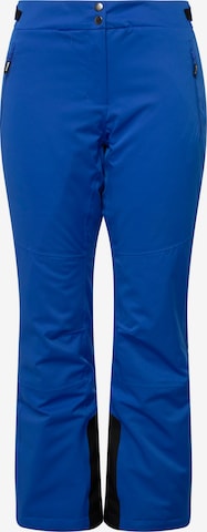 Ulla Popken Regular Athletic Pants in Blue: front