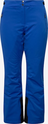 Ulla Popken Regular Functionele broek in Blauw: voorkant