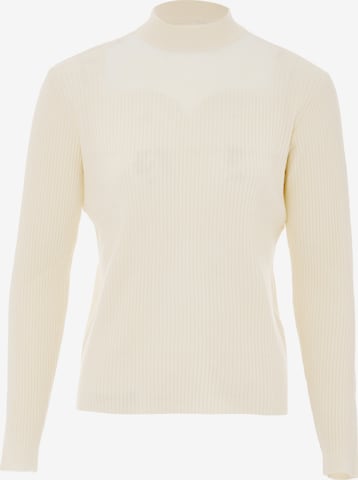BLONDA Пуловер в бяло: отпред