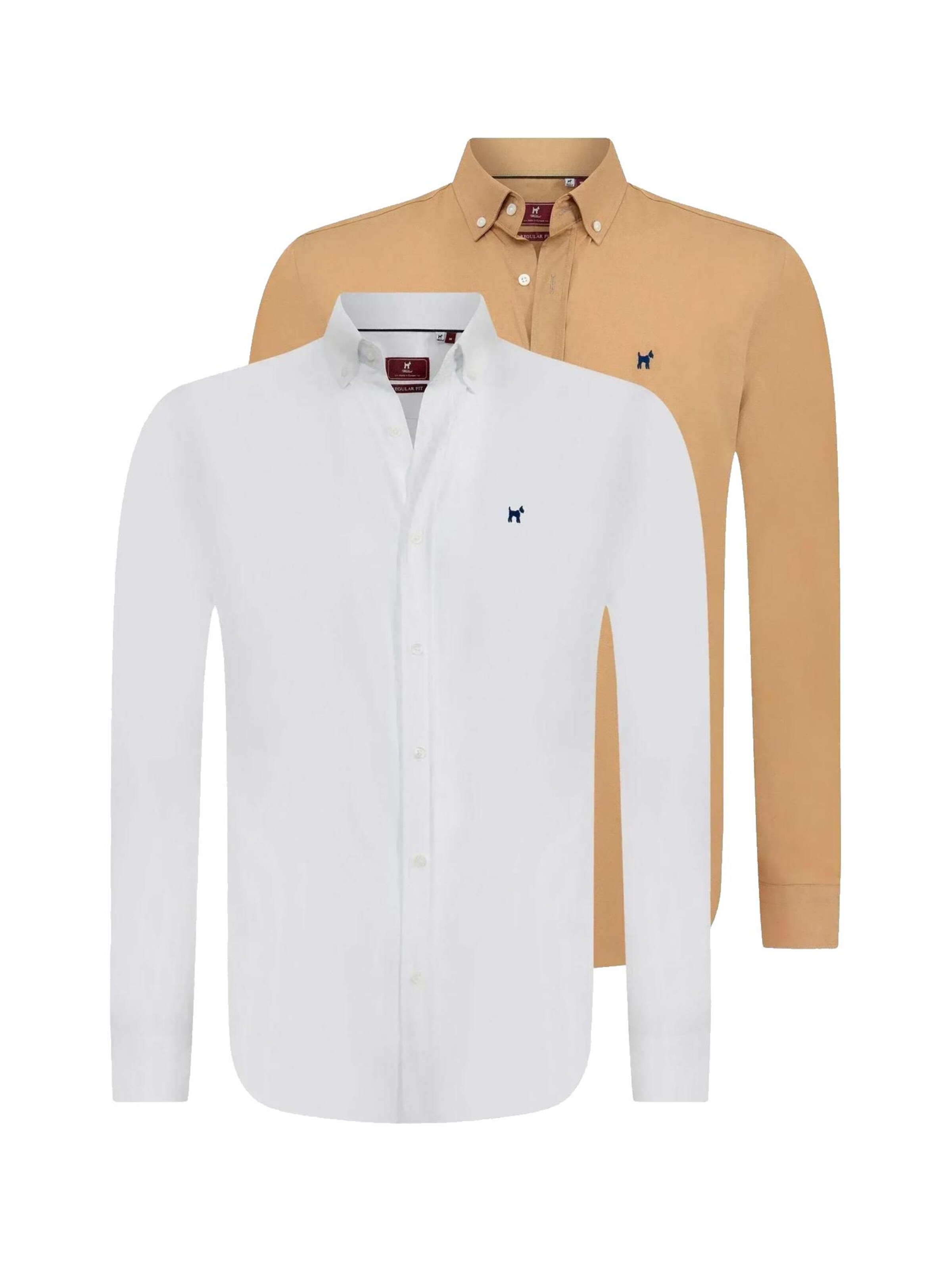 Williot Regular fit Риза в бежово: отпред