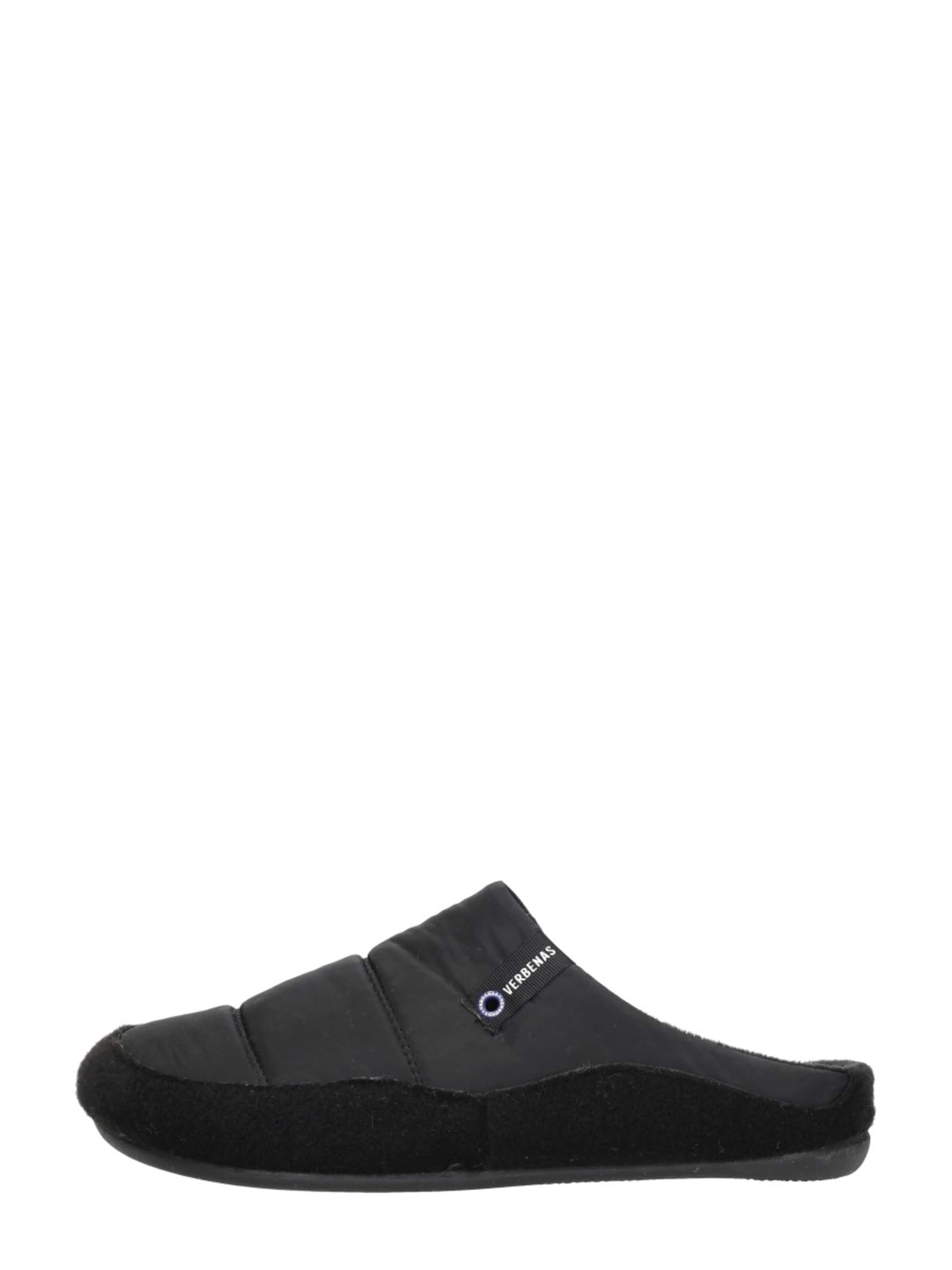 VERBENAS Slipper 'Earth' in Black: front