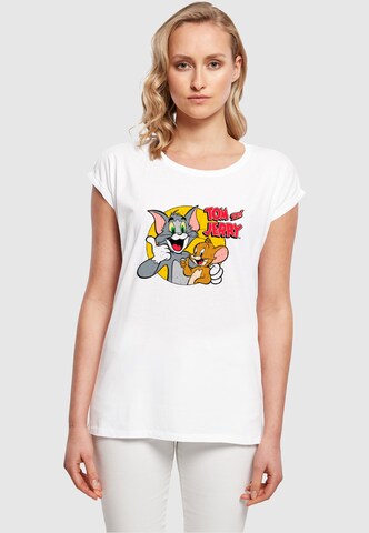 ABSOLUTE CULT T-Shirt 'Tom And Jerry - Thumbs Up' in Weiß: predná strana
