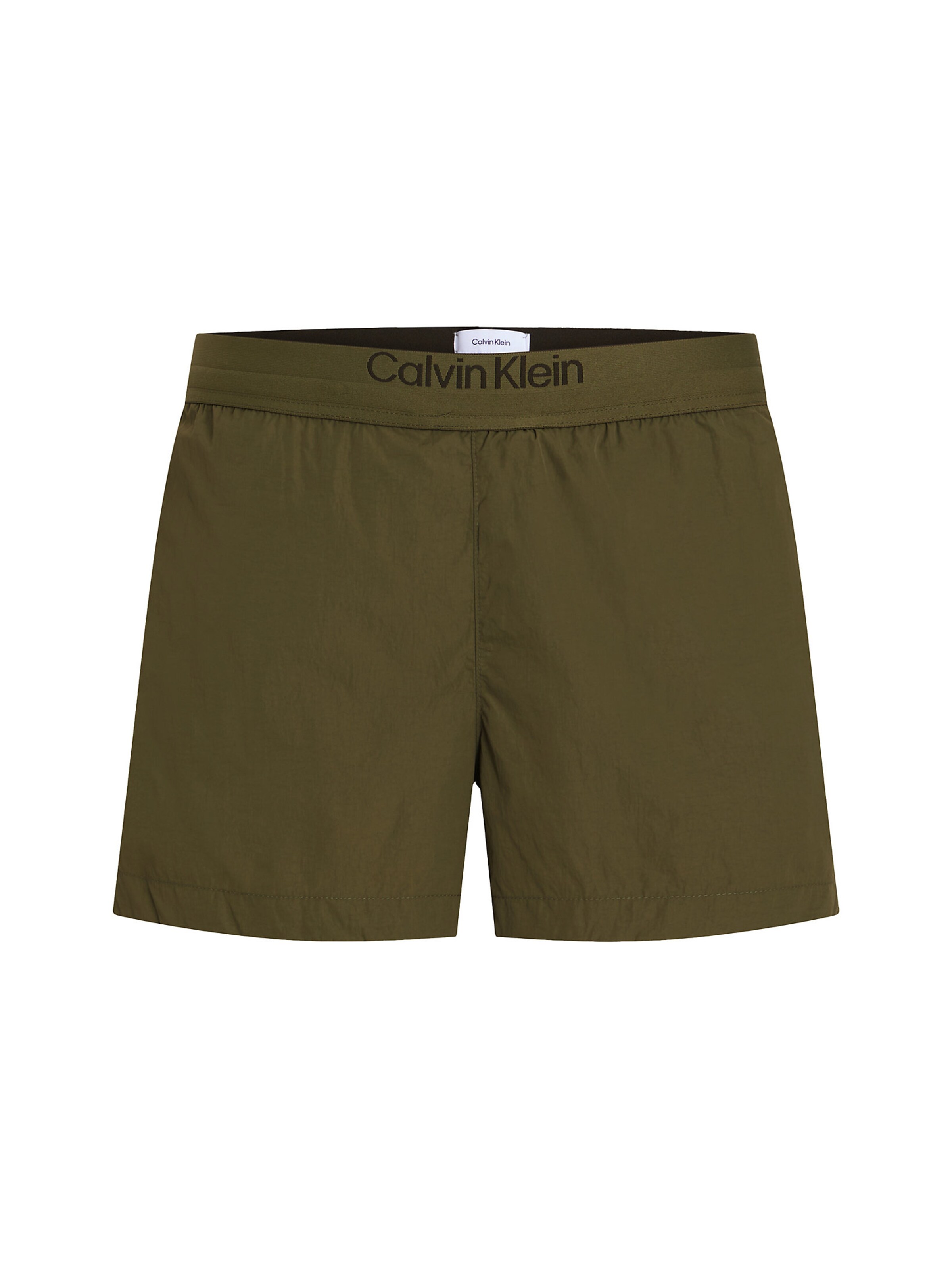 Calvin Klein Swimwear Shorts de bain en olive, Vue avec produit