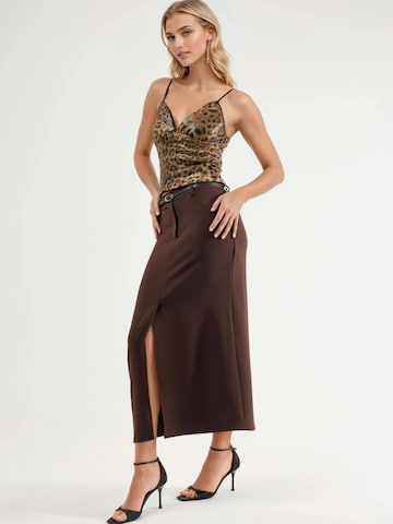 Qu Style Skirt in Brown