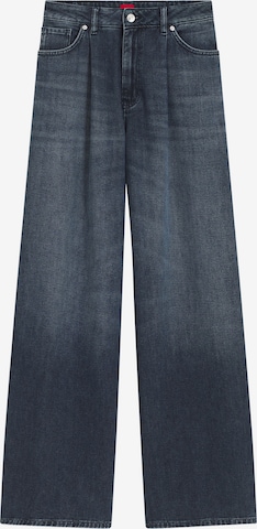 HUGO Wide leg Pleat-front jeans '937' in Blue: front