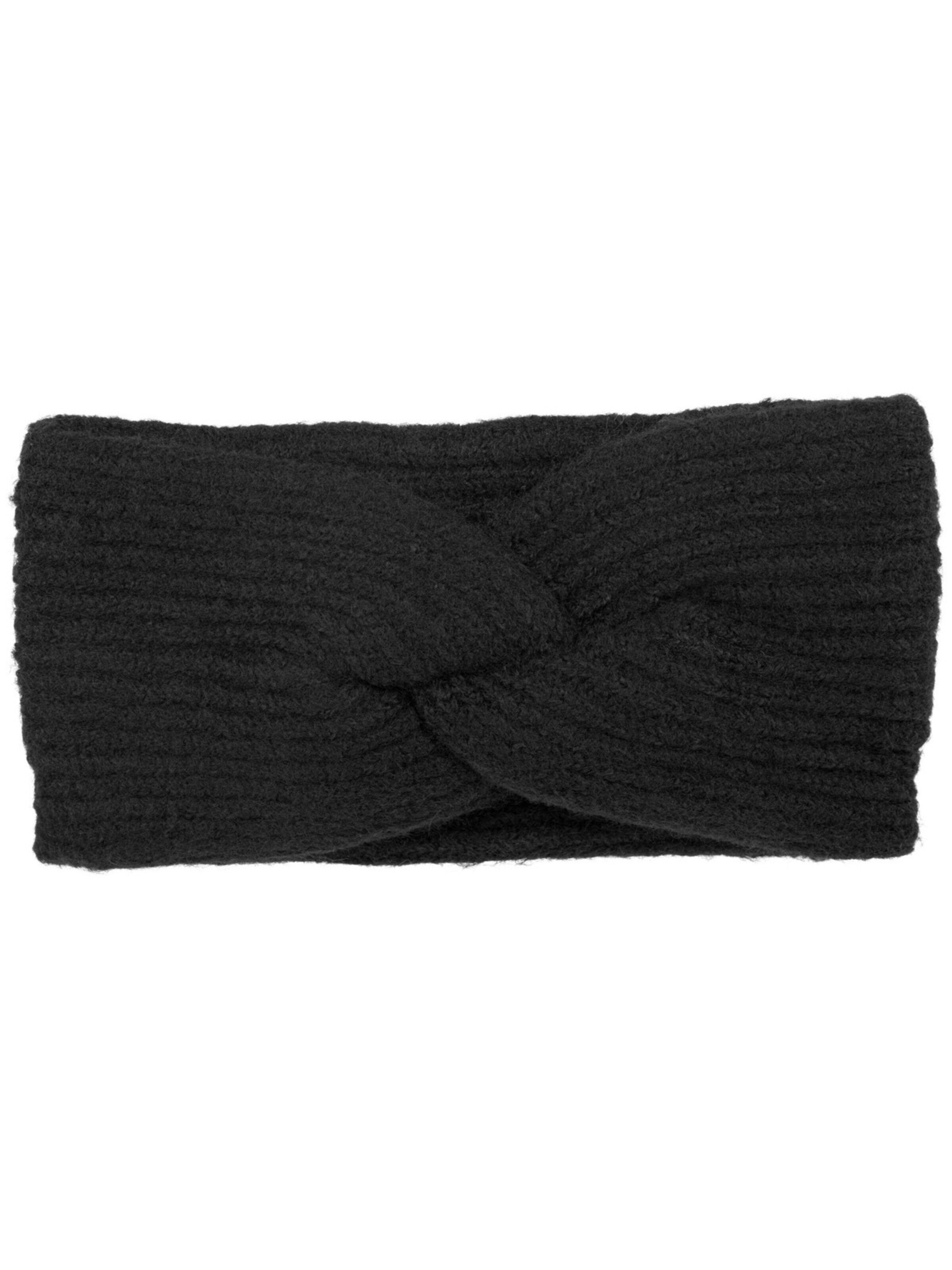 styleBREAKER Stirnband 'Strick Stirnband Rippenmuster Twist Knoten'‌‌‌‌‌‌ in Schwarz: Vorderseite