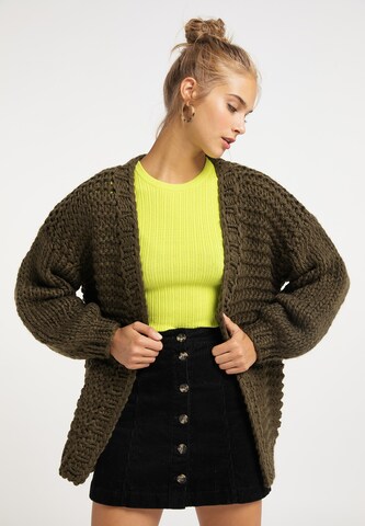 MYMO Knit Cardigan in Green