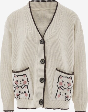 IMMY Knit Cardigan in White: front