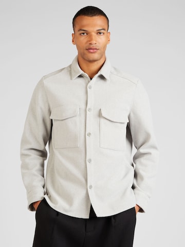 DRYKORN Regular fit Button Up Shirt 'Gunray' in Grey: front