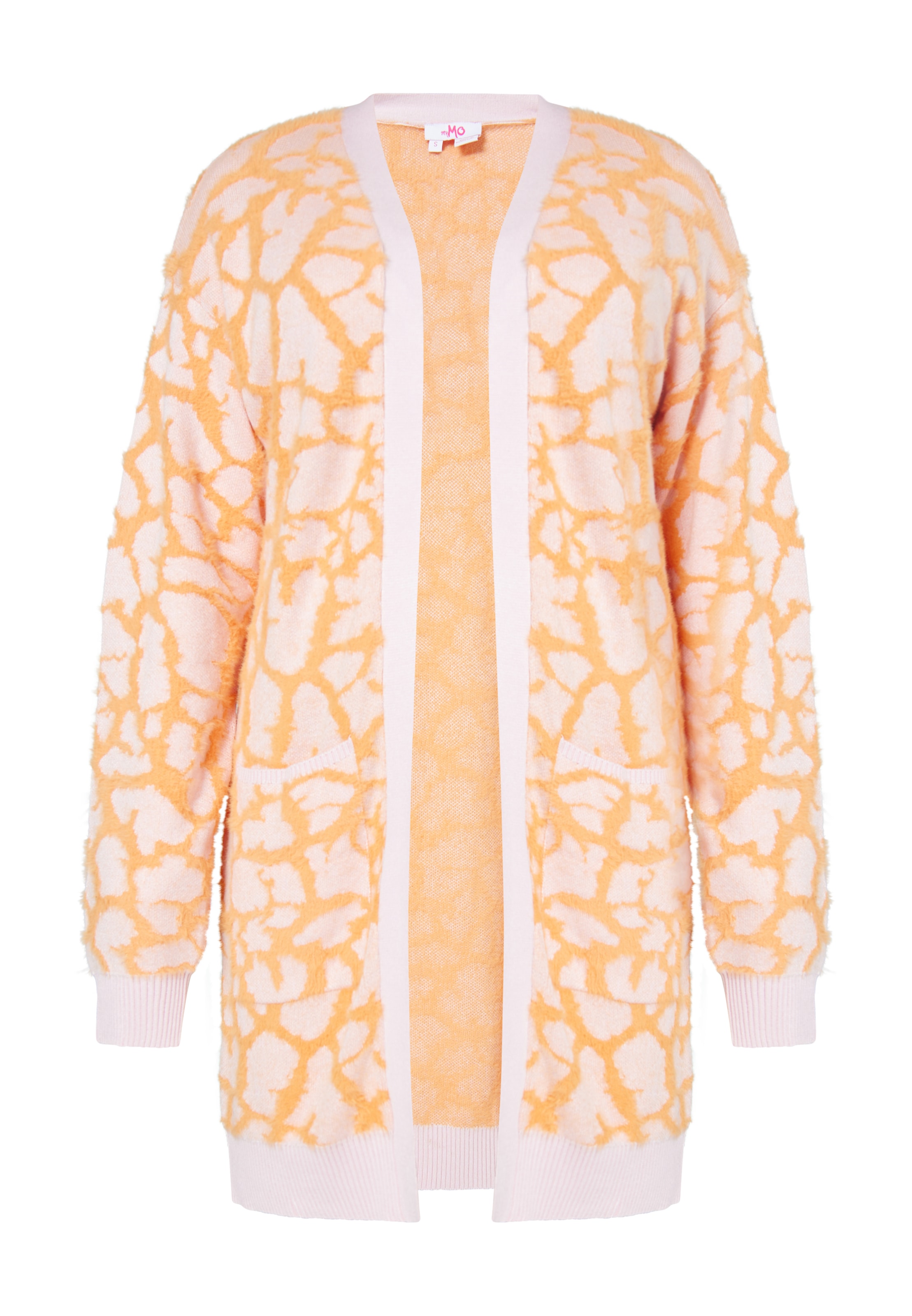 MYMO Πλεκτή ζακέτα σε πορτοκαλί: μπροστά