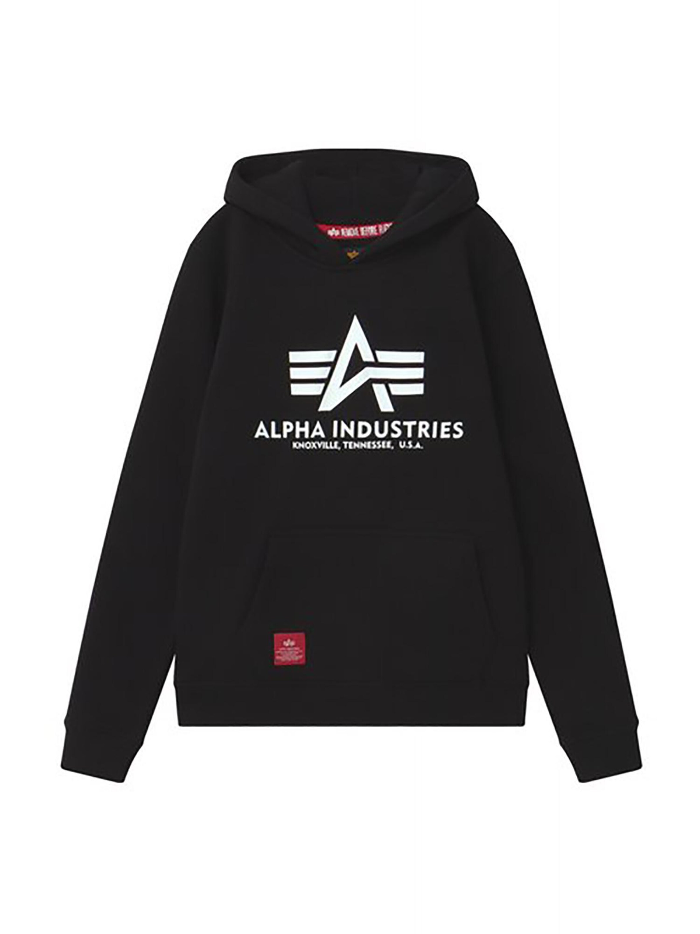 ALPHA INDUSTRIES Sweatshirt 'Basic' in Black: front