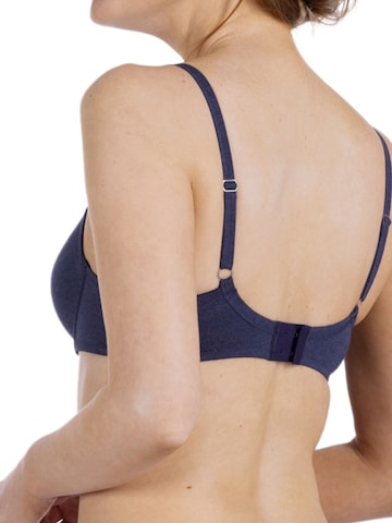 Nina von C. T-Shirt BH 'Light&Easy'‌‌ in Blau