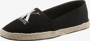 Calvin Klein Jeans Espadrilles in Zwart: voorkant