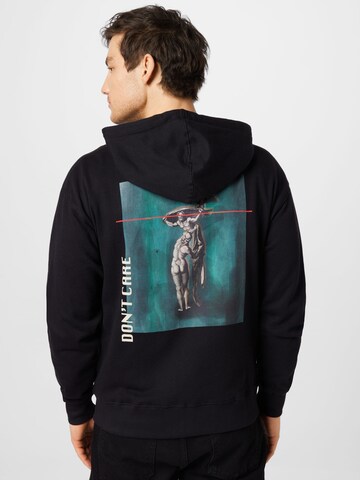 NU-IN - Sudadera con cremallera en negro