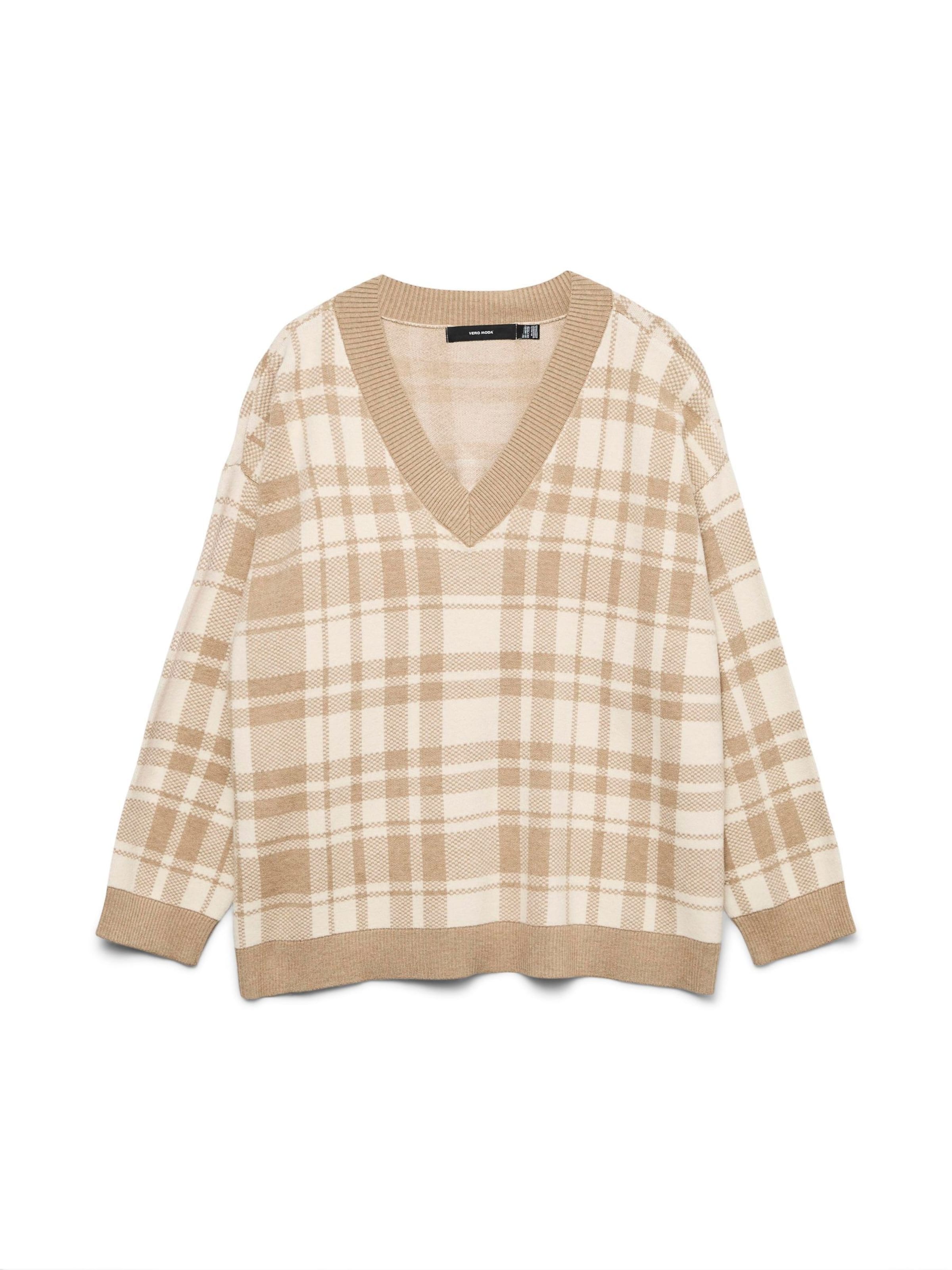 Pull-over 'VMCGOLD' Vero Moda Curve en argent : devant