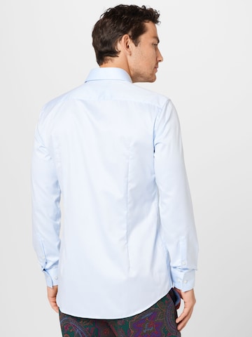 HUGO Red Slim fit Button Up Shirt 'Kason' in Blue