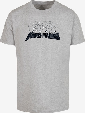 Merchcode Shirt 'Peanuts - Marshmallows' in Grijs: voorkant