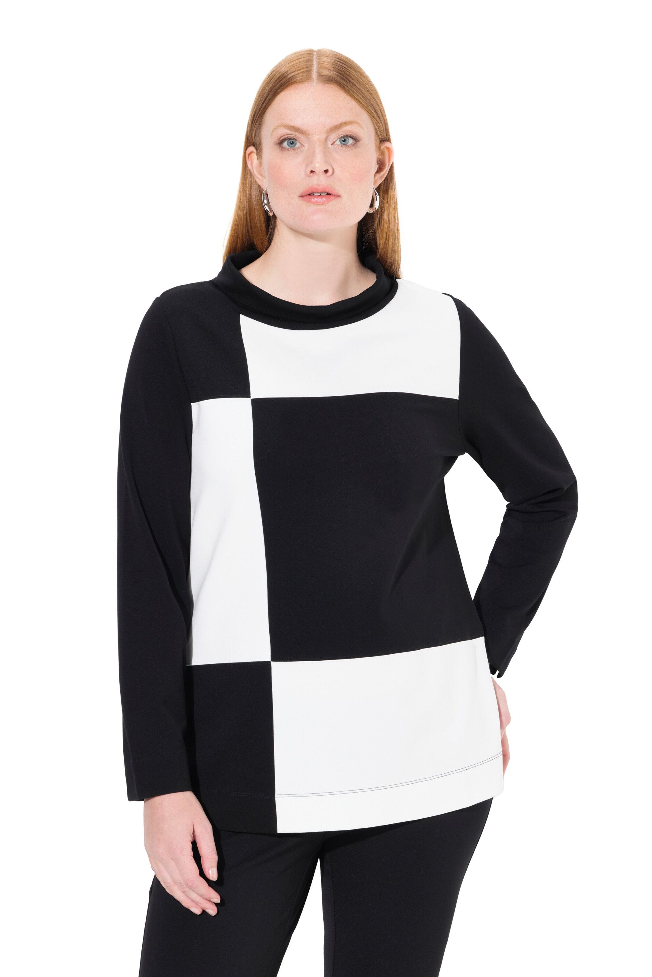 Ulla Popken Sweatshirt in Black: front