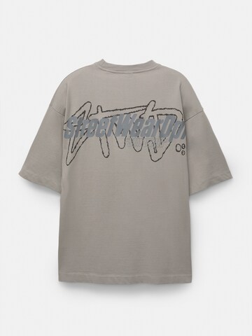 Pull&Bear Koszulka 'STWD' w kolorze szary