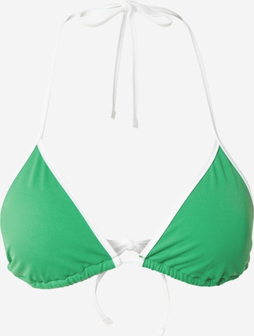 Tommy Hilfiger Underwear Треугольник Верх бикини в Зеленый: спереди