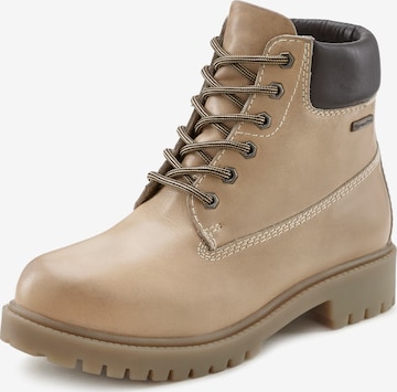 LASCANA Schnürstiefelette in Beige: predná strana