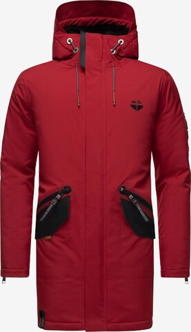 STONE HARBOUR Winterparka 'Ragaan' in Rood: voorkant