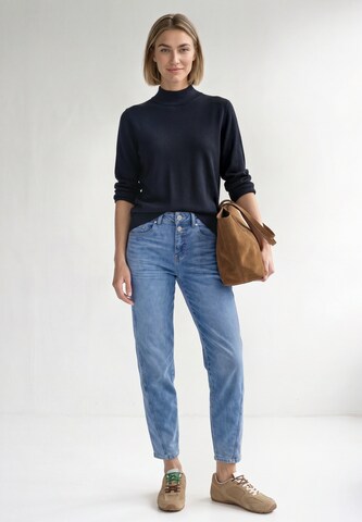 STREET ONE Basic Pullover mit Turtle Neck in Blau