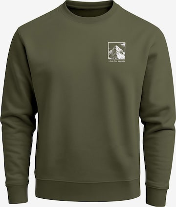 Neverless Sweatshirt 'viva la monte' in Grün: Vorderseite