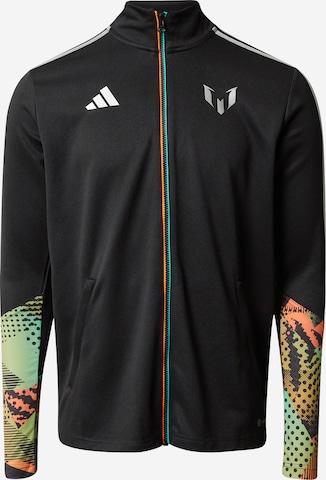 ADIDAS PERFORMANCE Athletic Jacket 'MESSI' in Black: front