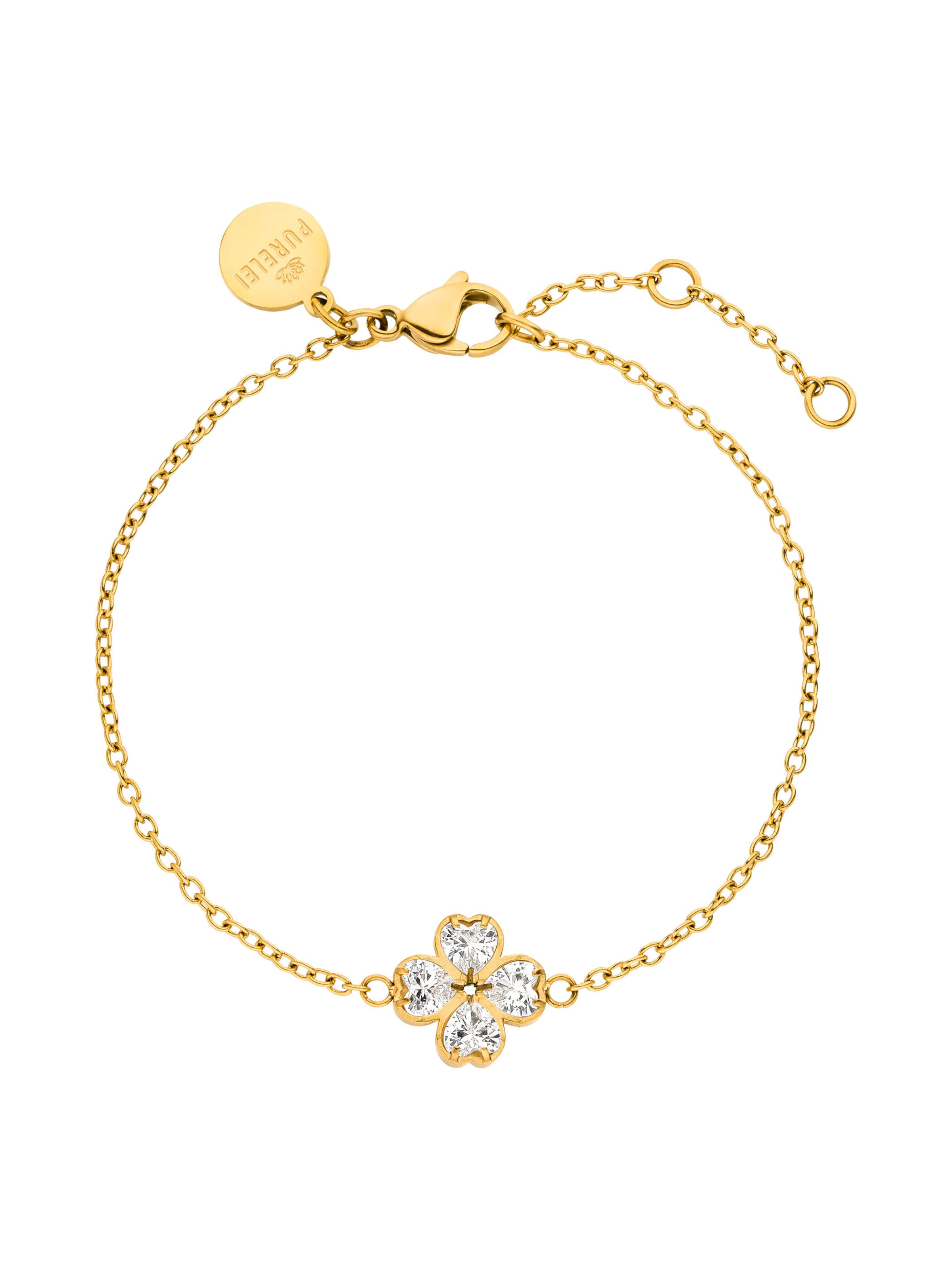 PURELEI Armband 'Cuore' in Gold: Vorderseite