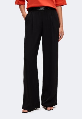 19V69 ITALIA - Loosefit Pantalón plisado 'Buena Street' en negro: frente