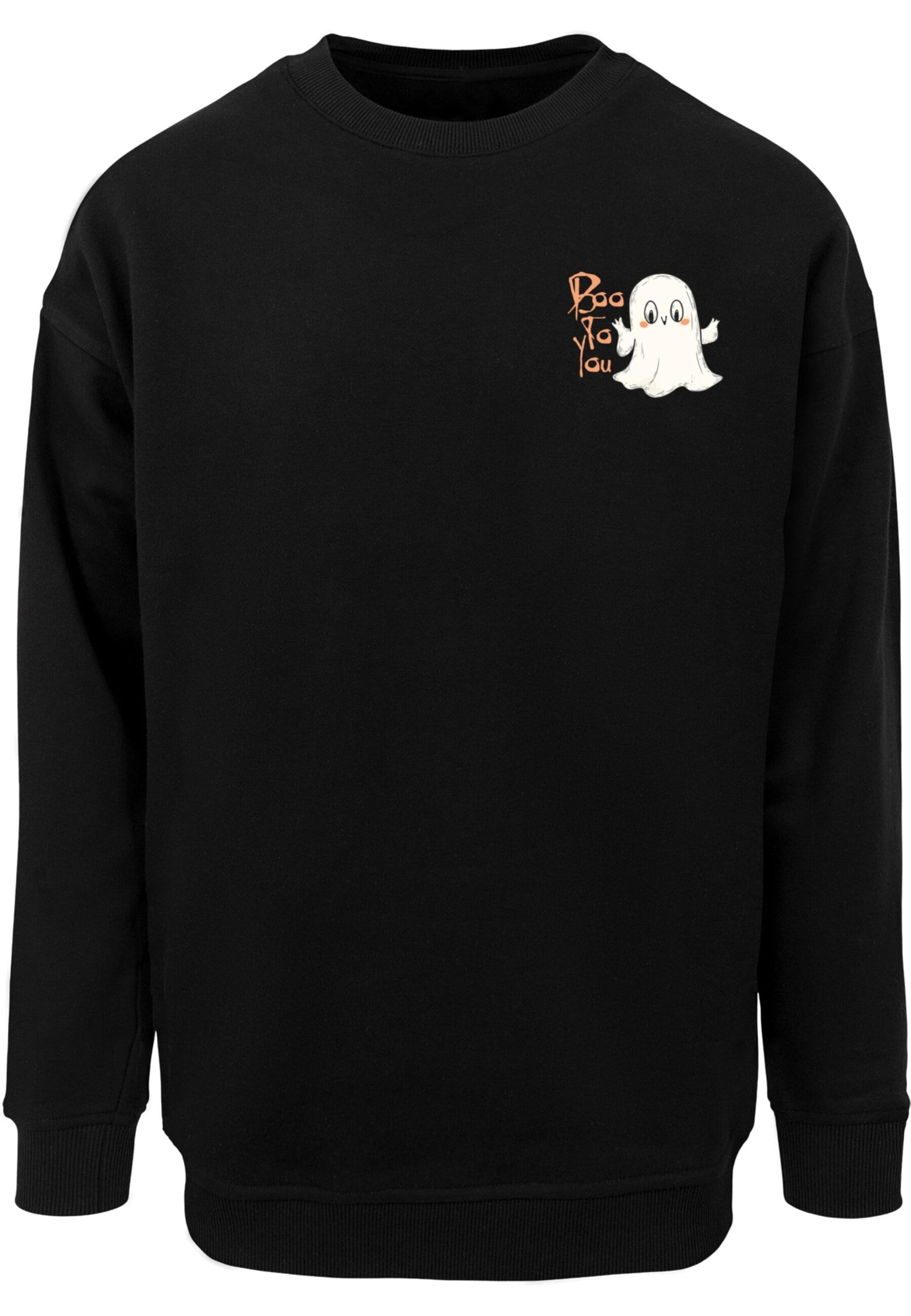 Sweat-shirt 'Halloween - Boo To You' Merchcode en noir : devant