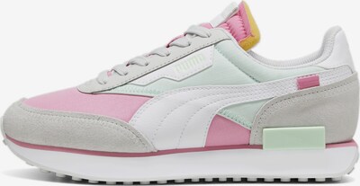 PUMA Baskets basses 'Future Rider Play On' en gris / vert pastel / rose clair / blanc, Vue avec produit