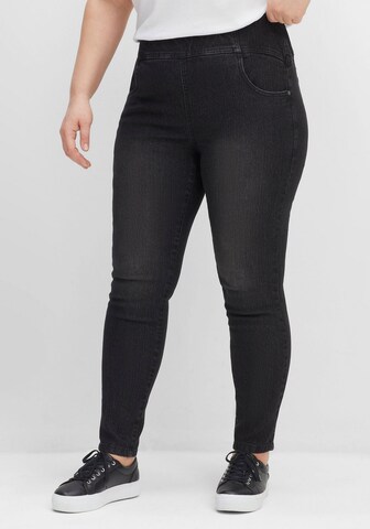 SHEEGO Skinny Jeggings in Zwart: voorkant