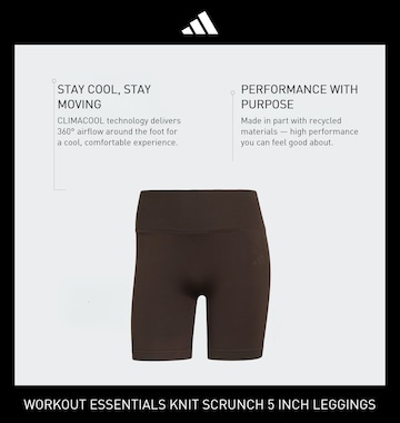 ADIDAS PERFORMANCE Skinny Sportshorts in Braun