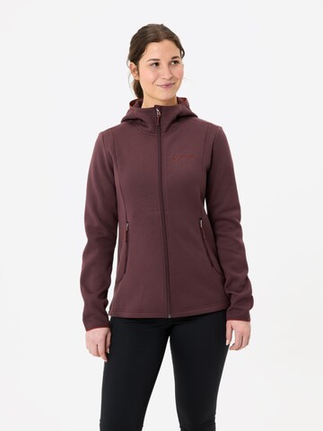 VAUDE Athletic fleece jacket 'Idris' in Red: front