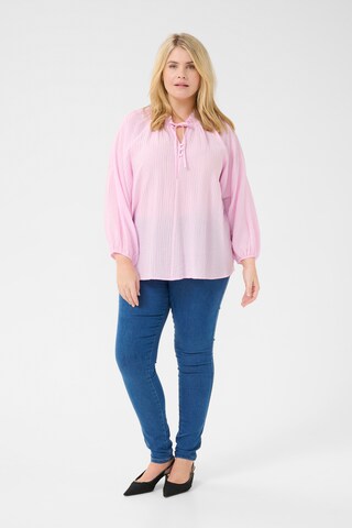 KAFFE CURVE Blouse 'Linna' in Lila