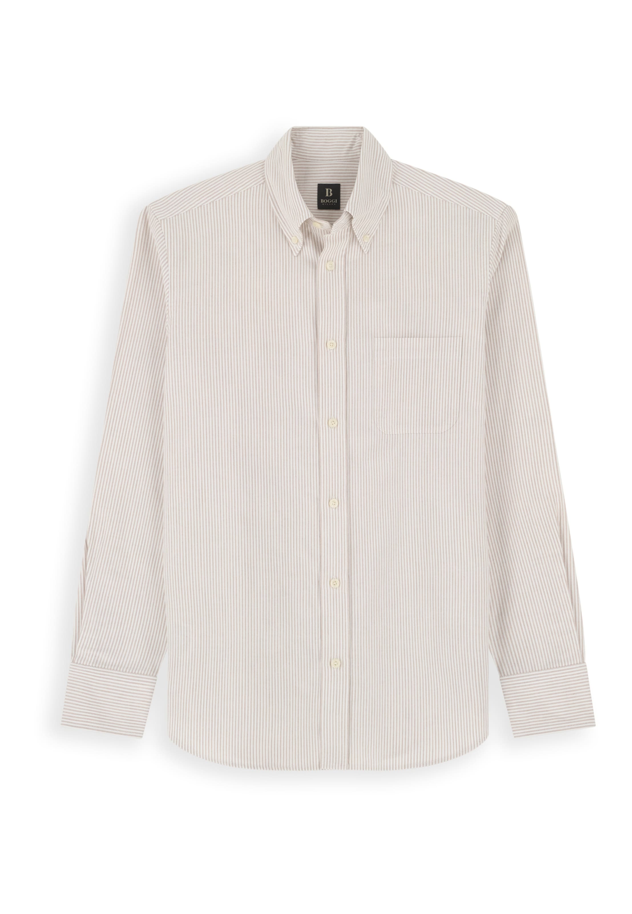 Chemise Boggi Milano en beige : devant