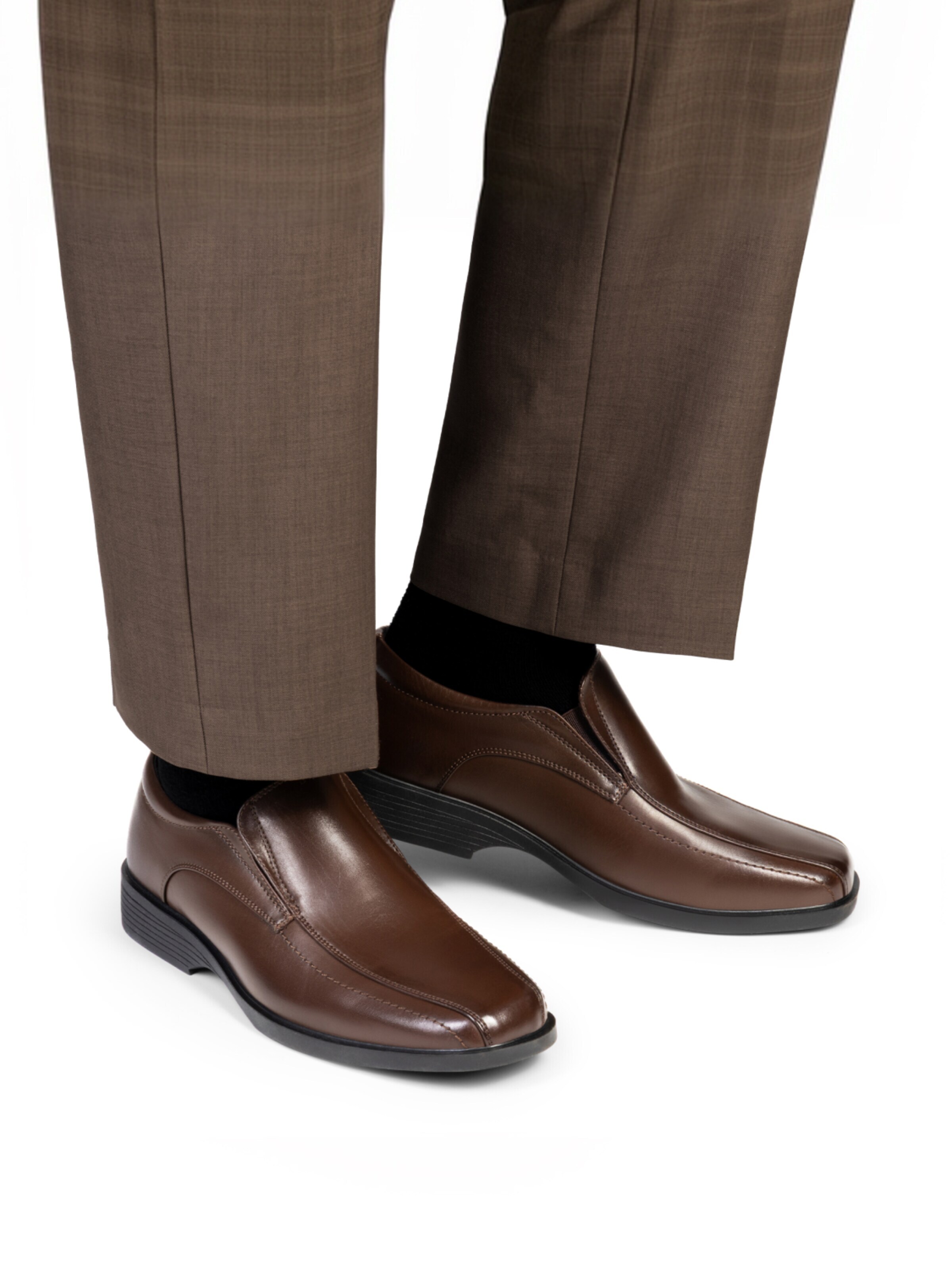 Bruno Marc Instappers 'Bruno Marc Herren Mokassin Anzugschuhe Slipper Slip on Business Schuhe' in Bruin