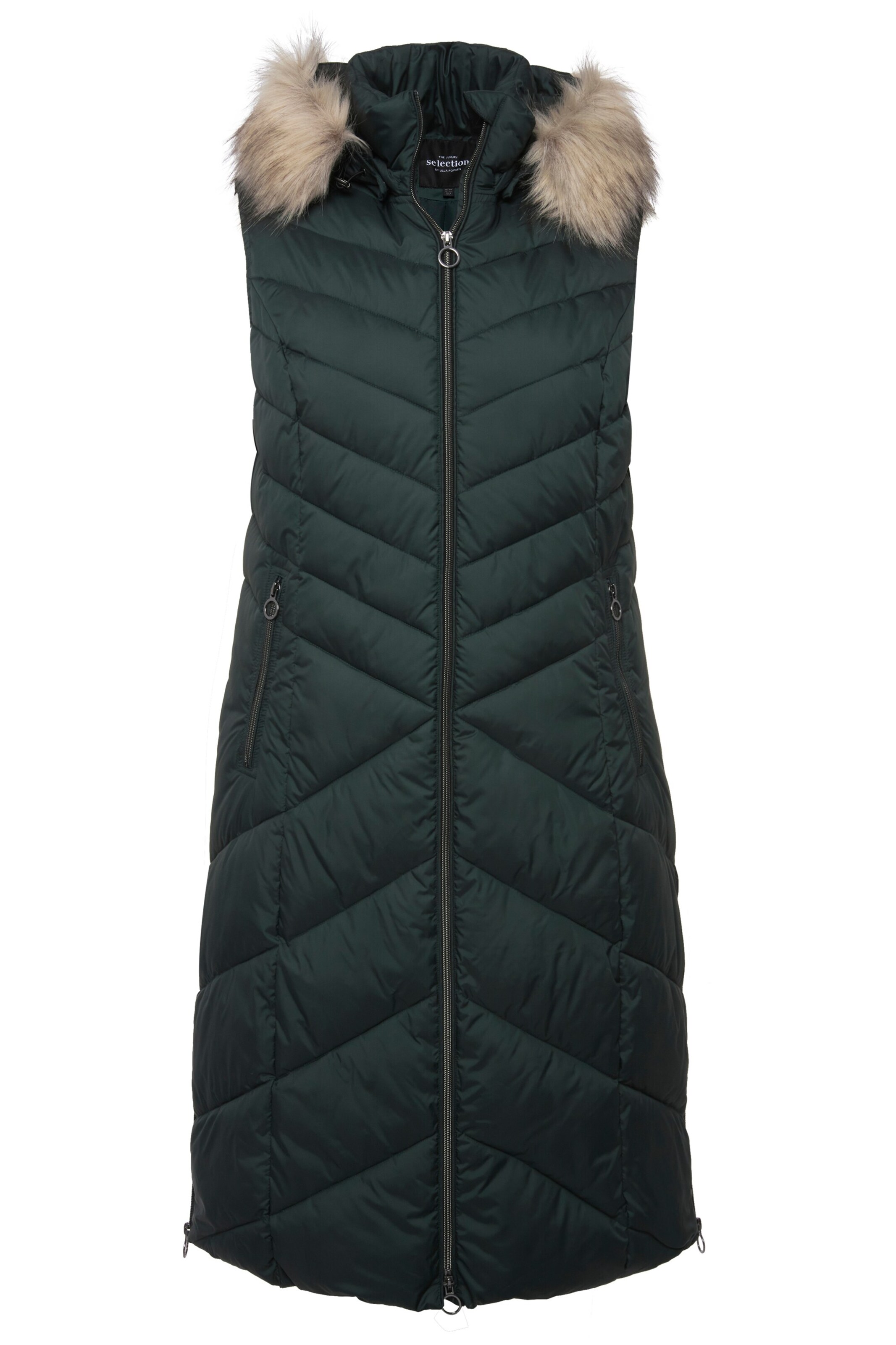 Ulla Popken Weste in Grün: Vorderseite