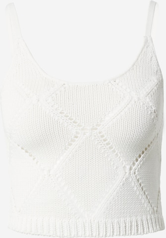 Tally Weijl Knitted Top in White: front