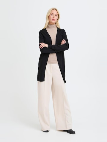 Oxmo Gebreid vest ' OXAIDA LONG ' in Zwart
