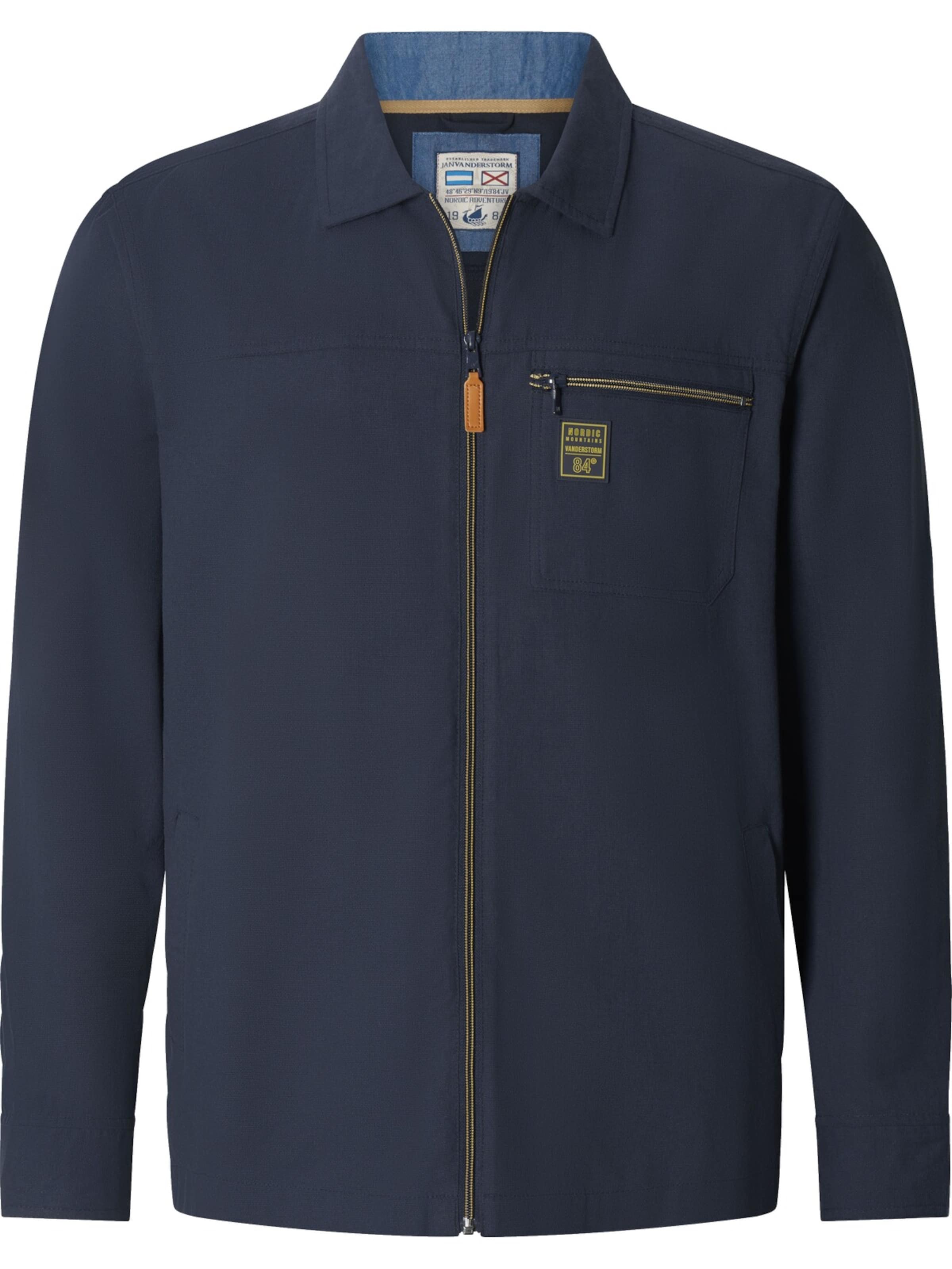 Jan Vanderstorm Between-Season Jacket 'Elbjerg' in Blue: front