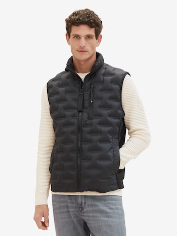 TOM TAILOR Bodywarmer in Zwart: voorkant