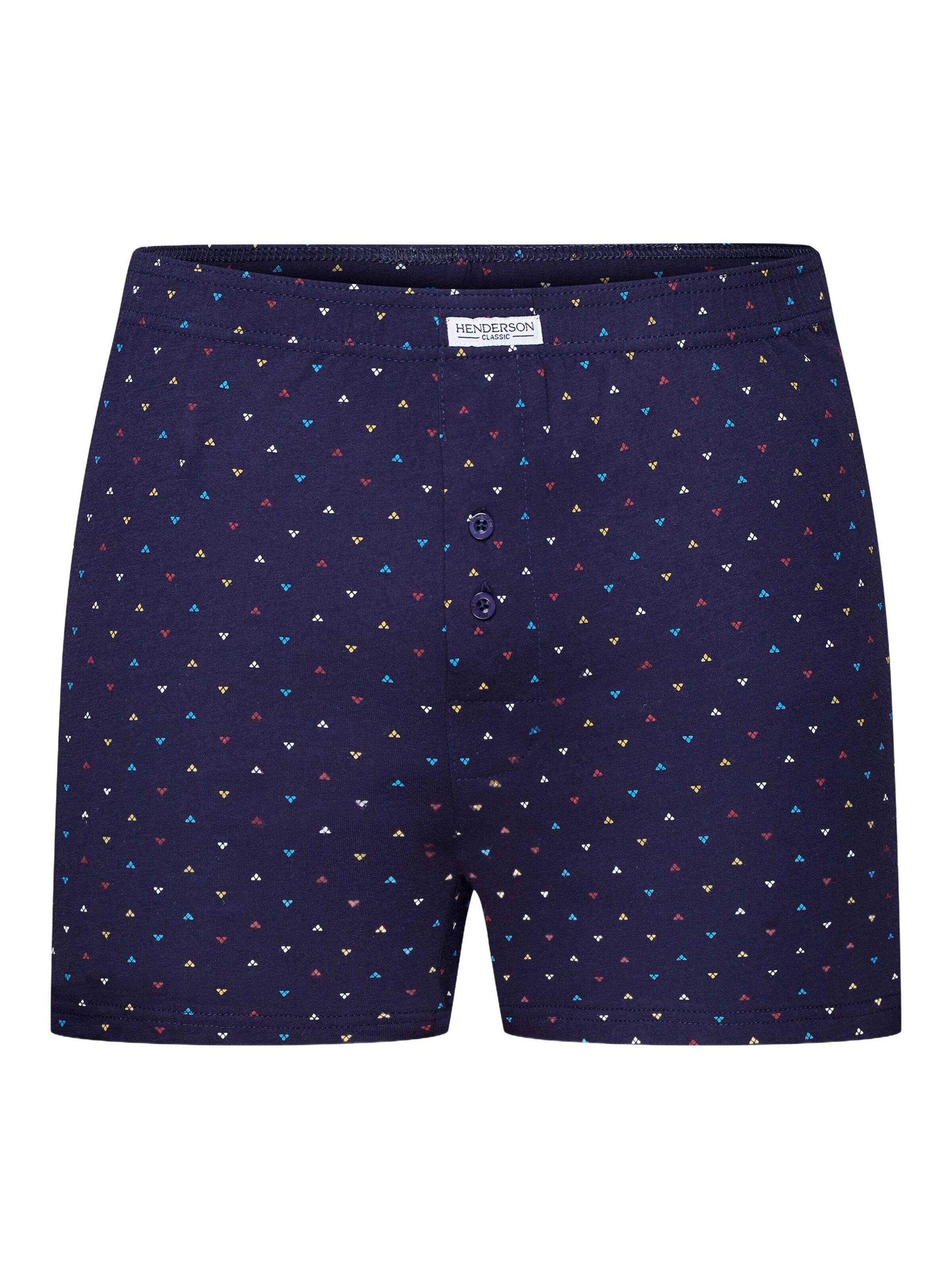 Henderson - Calzoncillo boxer 'Weiche Boxershorts aus Baumwolle Elastische locker bequem Classic M' en azul: frente