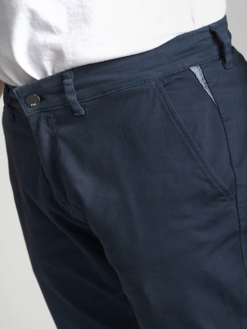 Le Temps Des Cerises Slimfit Chino 'Cesar' in Blauw