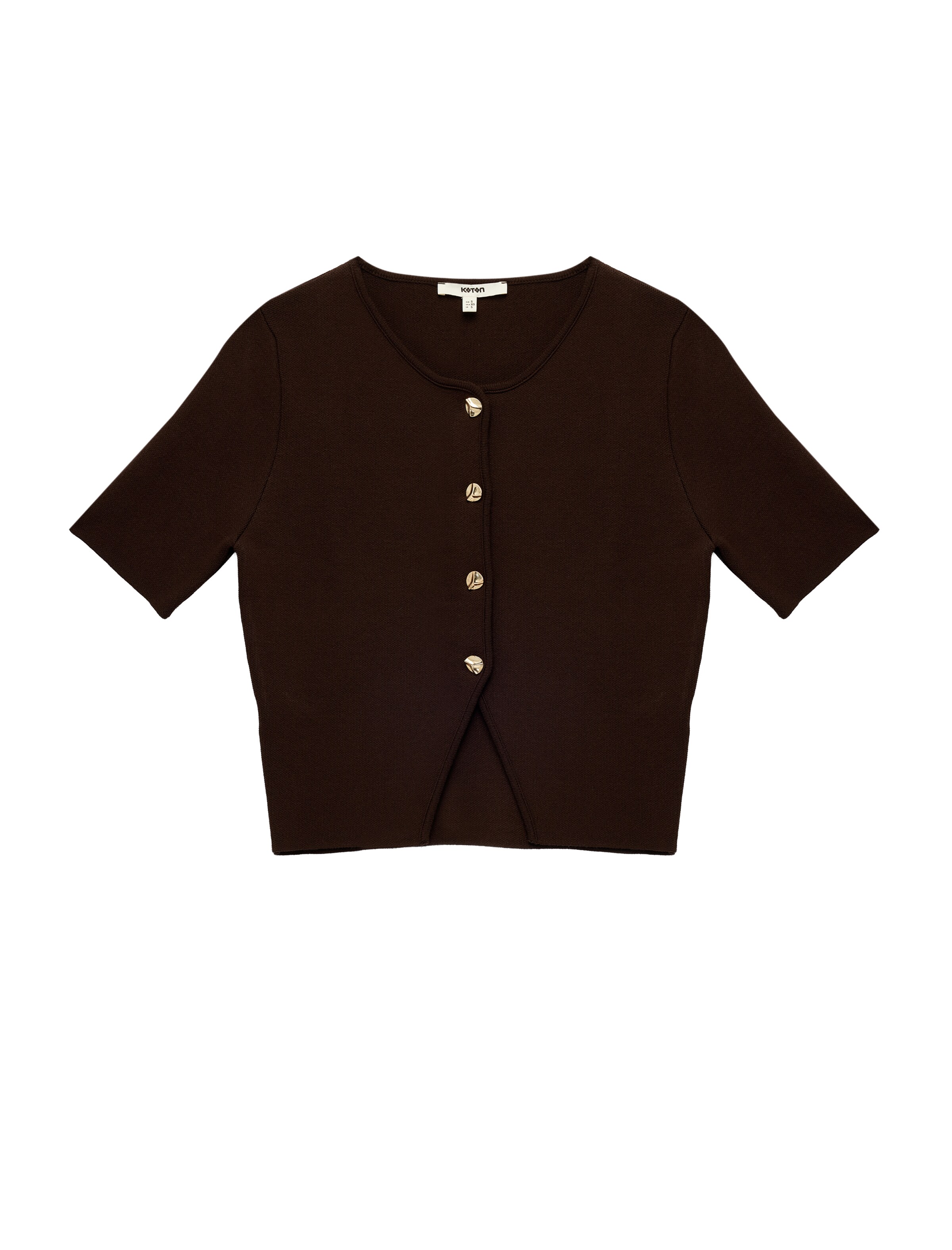 Koton Gebreid vest in Bruin: voorkant