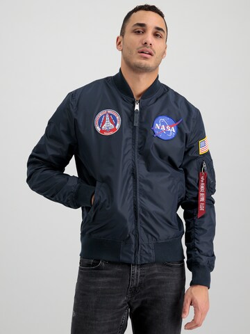 Geacă de primăvară-toamnă 'MA-1 TT NASA Reversible II' de la ALPHA INDUSTRIES pe albastru: față