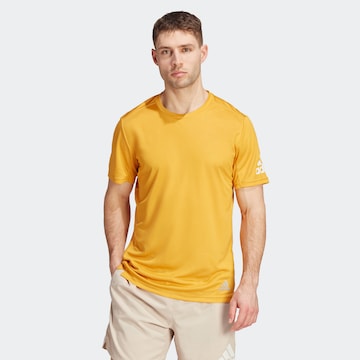 ADIDAS SPORTSWEAR Performance Shirt 'Run It' in Yellow: front