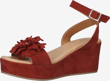 Sandales Venturini Milano en rouge : devant